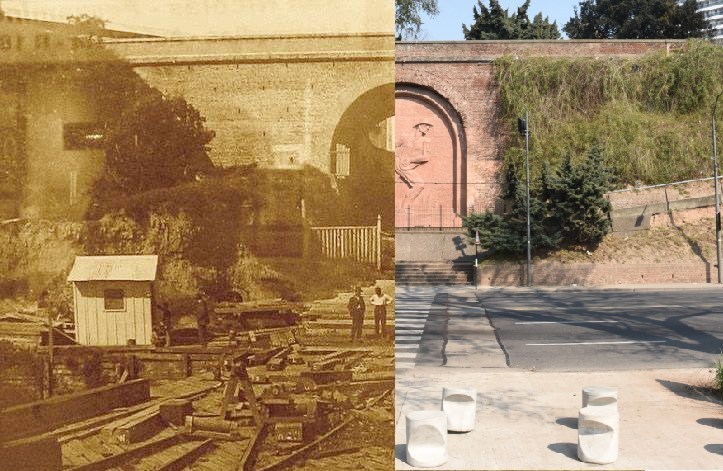 foto del sembrador del parque urquiza antes y despues